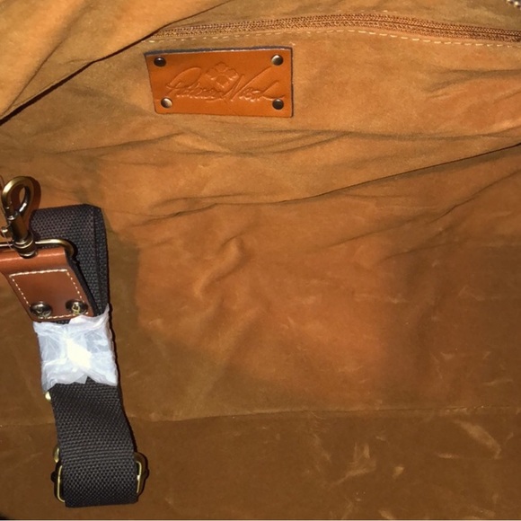 NWT-Patricia Nash-Milano Leather Weekender Bag-Vintage Travel Sticker-$349 - Picture 11 of 16
